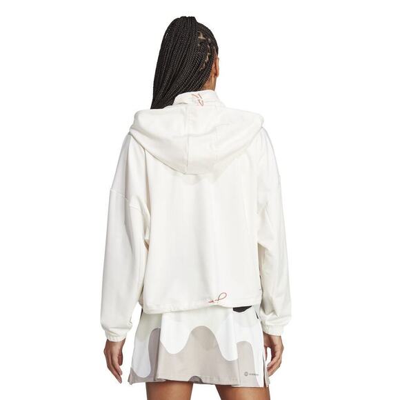 Adidas Marimekko Tennis Premium Jacket Women's Top Sports Crop Oversized XS - Picture 3 of 16